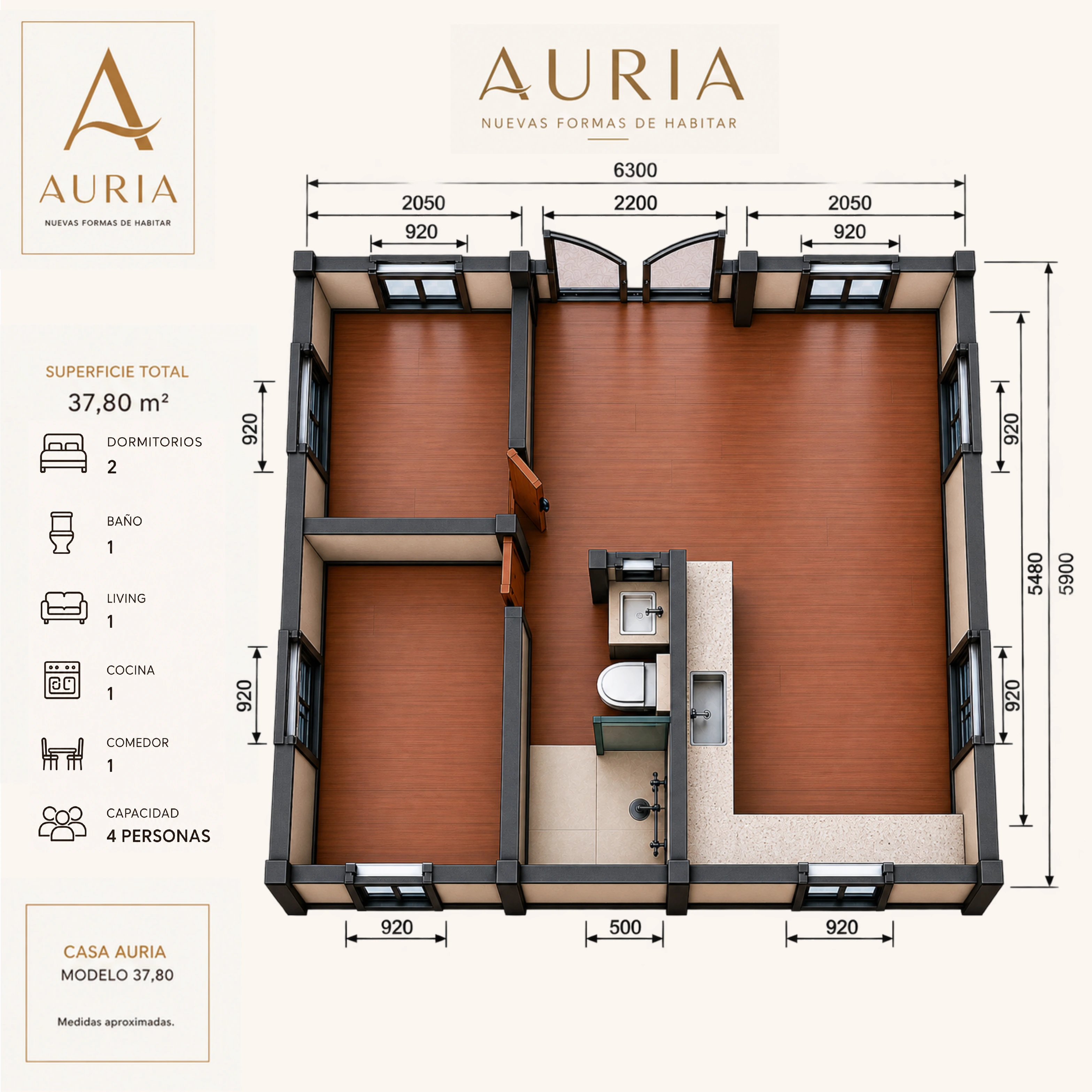 Auria Fold 37 — plano técnico 2